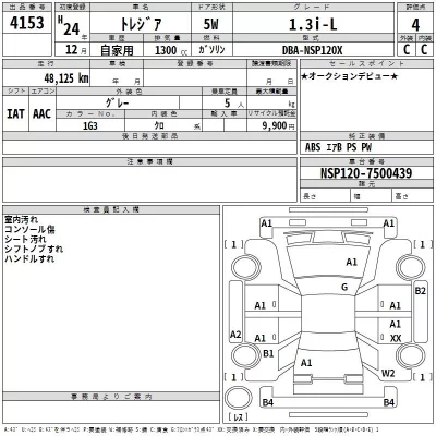 Subaru TREZIA  с аукциона в Японии