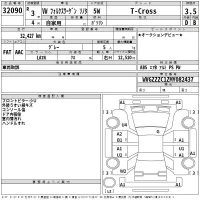 Volkswagen T-CROSS лот № 32090 оценка 3.5  с аукциона в Японии 2