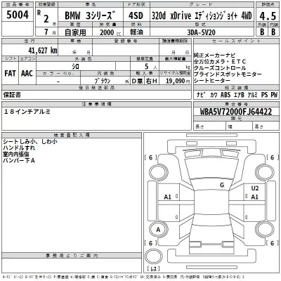 BMW 3-Series  с аукциона в Японии