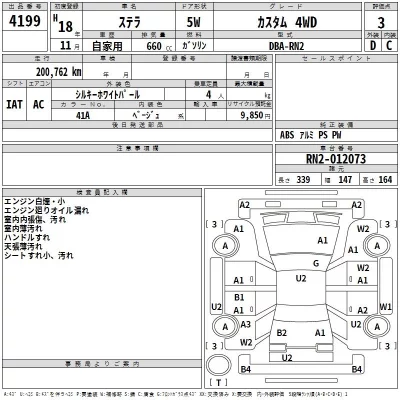 Subaru STELLA  с аукциона в Японии