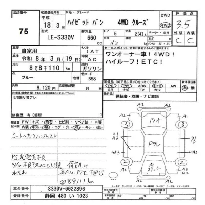 Daihatsu HIJET VAN  с аукциона в Японии