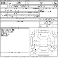 Suzuki SWIFT лот № 40094 оценка RA  с аукциона в Японии 11