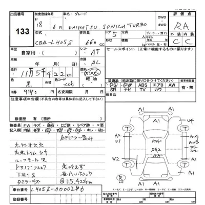 Daihatsu SONICA  с аукциона в Японии