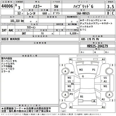 Suzuki HUSTLER  с аукциона в Японии