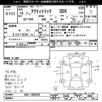 Honda ACTY TRUCK лот № 8103 оценка 3  с аукциона в Японии 11