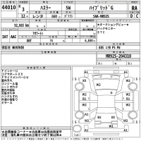 Suzuki HUSTLER лот № 44010 оценка RA  с аукциона в Японии 2