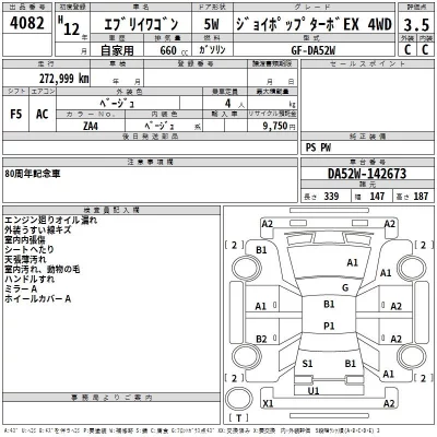 Suzuki EVERY WAGON  с аукциона в Японии