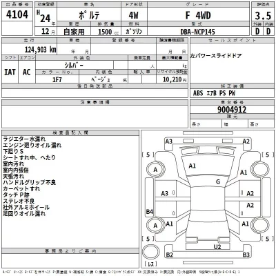 Toyota PORTE  с аукциона в Японии