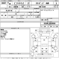 Toyota PIXIS TRUCK лот № 3047 оценка 3  с аукциона в Японии 2