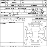 Toyota ALPHARD лот № 2190 оценка 3.5  с аукциона в Японии 2