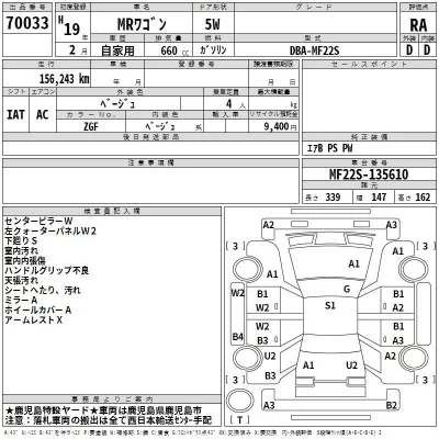 Suzuki MRWAGON  с аукциона в Японии