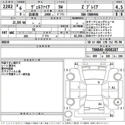 Toyota VELLFIRE  с аукциона в Японии