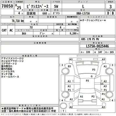 Toyota PIXIS SPACE  с аукциона в Японии