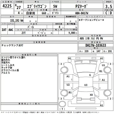 Suzuki EVERY WAGON  с аукциона в Японии