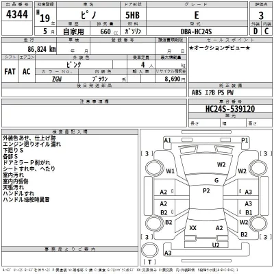 Nissan PINO  с аукциона в Японии