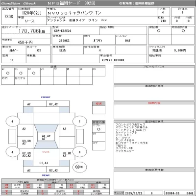 Nissan CARAVAN  с аукциона в Японии