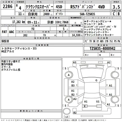 Toyota CROWN CROSSOVER  с аукциона в Японии