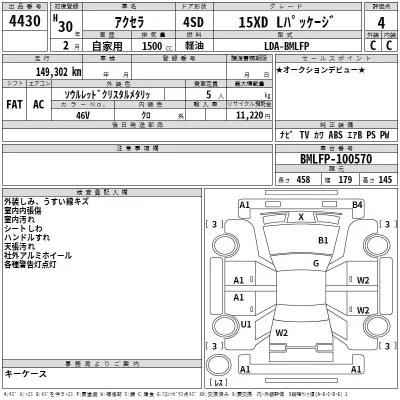 Mazda AXELA  с аукциона в Японии