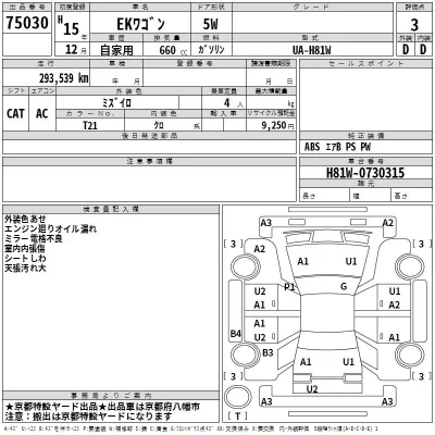 Mitsubishi EK WAGON  с аукциона в Японии
