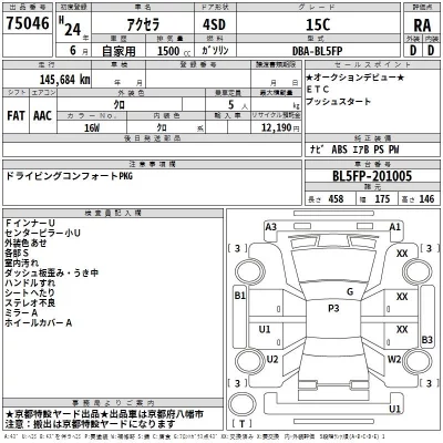Mazda AXELA  с аукциона в Японии