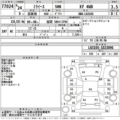 Daihatsu MIRA E S  с аукциона в Японии
