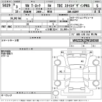 Volkswagen T-ROC лот № 5029 оценка 5  с аукциона в Японии 2