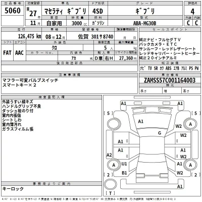 Maserati GHIBLI  с аукциона в Японии