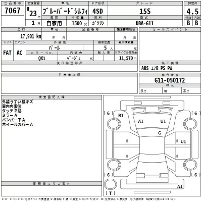 Nissan SYLPHY  с аукциона в Японии