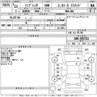 Subaru IMPREZA лот № 7075 оценка RA  с аукциона в Японии 2