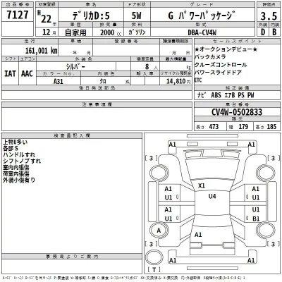 Mitsubishi DELICA D5  с аукциона в Японии