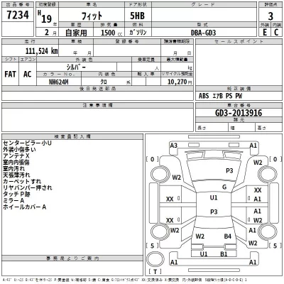 Honda FIT  с аукциона в Японии
