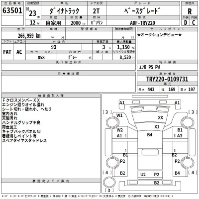Toyota DYNA  с аукциона в Японии