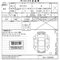 Honda ODYSSEY лот № 80057 оценка X  с аукциона в Японии 10