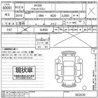 Nissan NV200 лот № 80091 оценка X  с аукциона в Японии 10