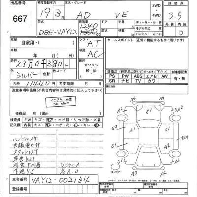 Nissan AD  с аукциона в Японии