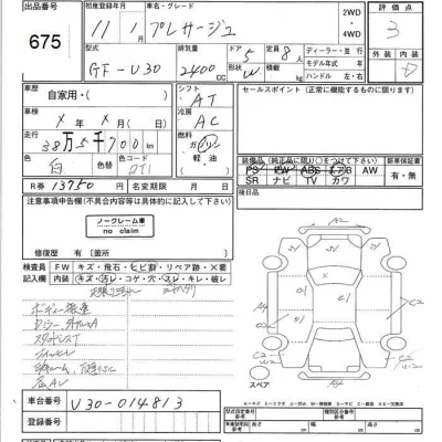 Nissan PRESAGE  с аукциона в Японии