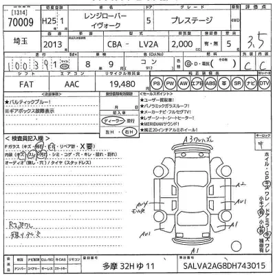 Rover RANGE ROVER  с аукциона в Японии