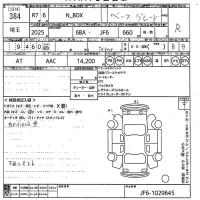 Honda N BOX лот № 384 оценка R  с аукциона в Японии 10