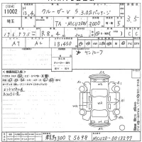 Toyota KLUGER лот № 11002 оценка 3.5  с аукциона в Японии 10