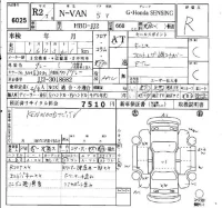 Honda N VAN лот № 6025 оценка R  с аукциона в Японии 6
