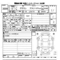 Toyota CROWN лот № 3009 оценка 3.5  с аукциона в Японии 8