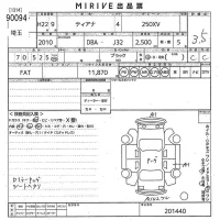 Nissan TEANA лот № 90094 оценка 3.5  с аукциона в Японии 10