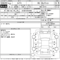 Suzuki SWIFT лот № 30620 оценка 3.5  с аукциона в Японии 11