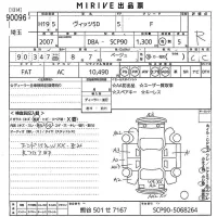 Toyota VITZ лот № 90096 оценка R  с аукциона в Японии 10