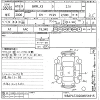 BMW X3 лот № 35075 оценка 3.5  с аукциона в Японии 9