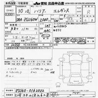 Toyota HARRIER лот № 3001 оценка R  с аукциона в Японии 9