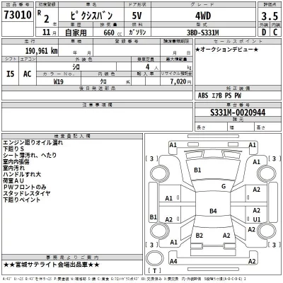 Toyota PIXIS VAN  с аукциона в Японии