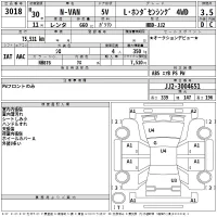 Honda N VAN лот № 3018 оценка 3.5  с аукциона в Японии 2