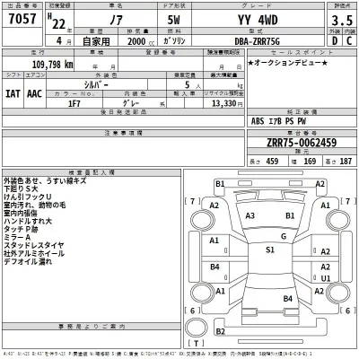 Toyota NOAH  с аукциона в Японии