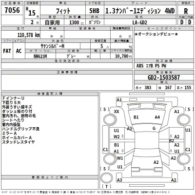 Honda FIT  с аукциона в Японии